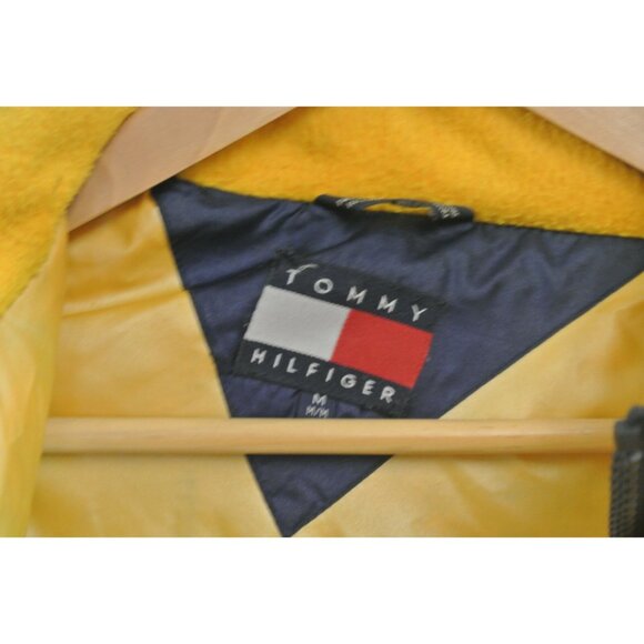 Tommy Hilfiger Expedition Outdoors Spell Out Flag Puffer Jacket 90s Mens Med Vtg - Picture 6 of 12